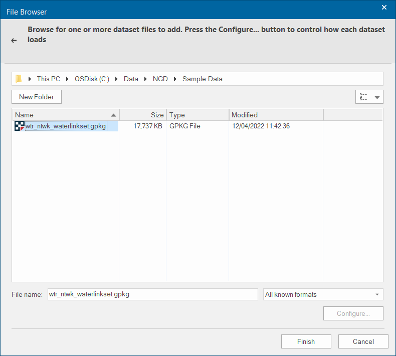 Screenshot of the CadCorp SIS Add Overlay browser dialog.